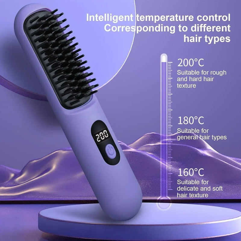 Mini Portable Straightening Brush